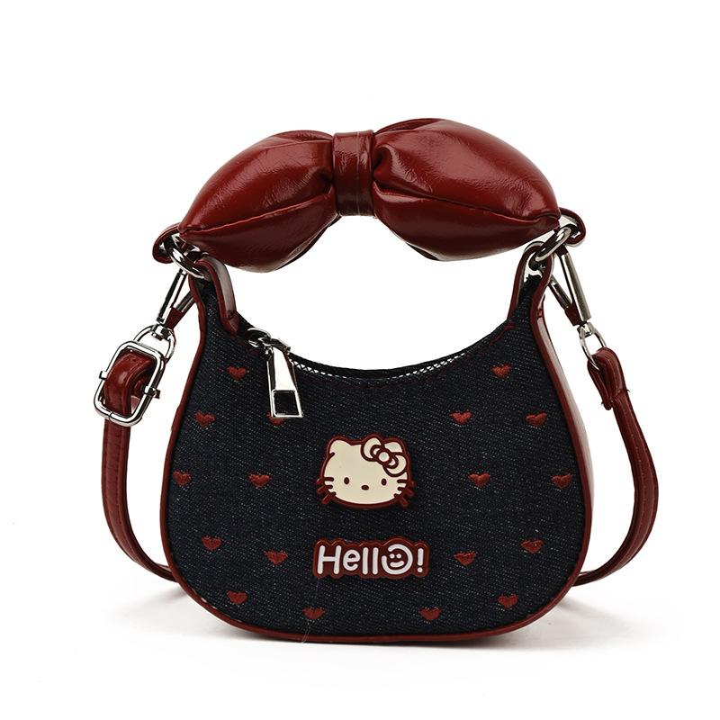 Cartoon Korean Style  Cowboy Bow Crossbody Handbag Fashion Item Travel Storage Collocation Practical Periphery Gifts