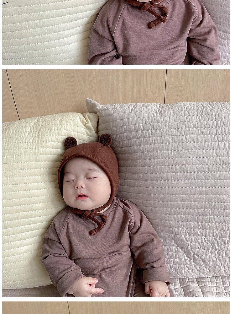 Infant & Toddler Ear Protection Pom-Pom Hat - Thin, Korean Style for Boys & Girls (Spring/Autumn)