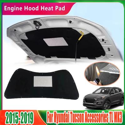 Auto Motor Geluidsisolatie Mat Voor Hyundai Tucson Accessoires TL MK3 2015 2016 2017 2018 2019 Voorste Motorkap Geluiddempend Katoen Cover Hittebeschermers 2