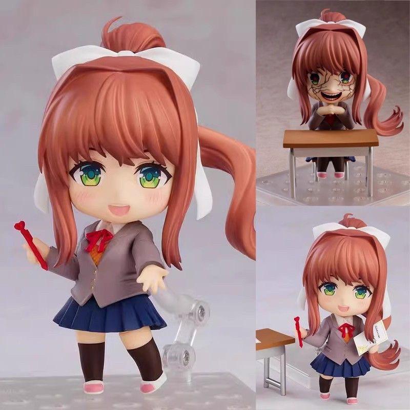 Anime Doki Doki Literature Club Monika #1817 Action Figures Q Version Model Collection Desktop Decoration Toys Christmas Gifts