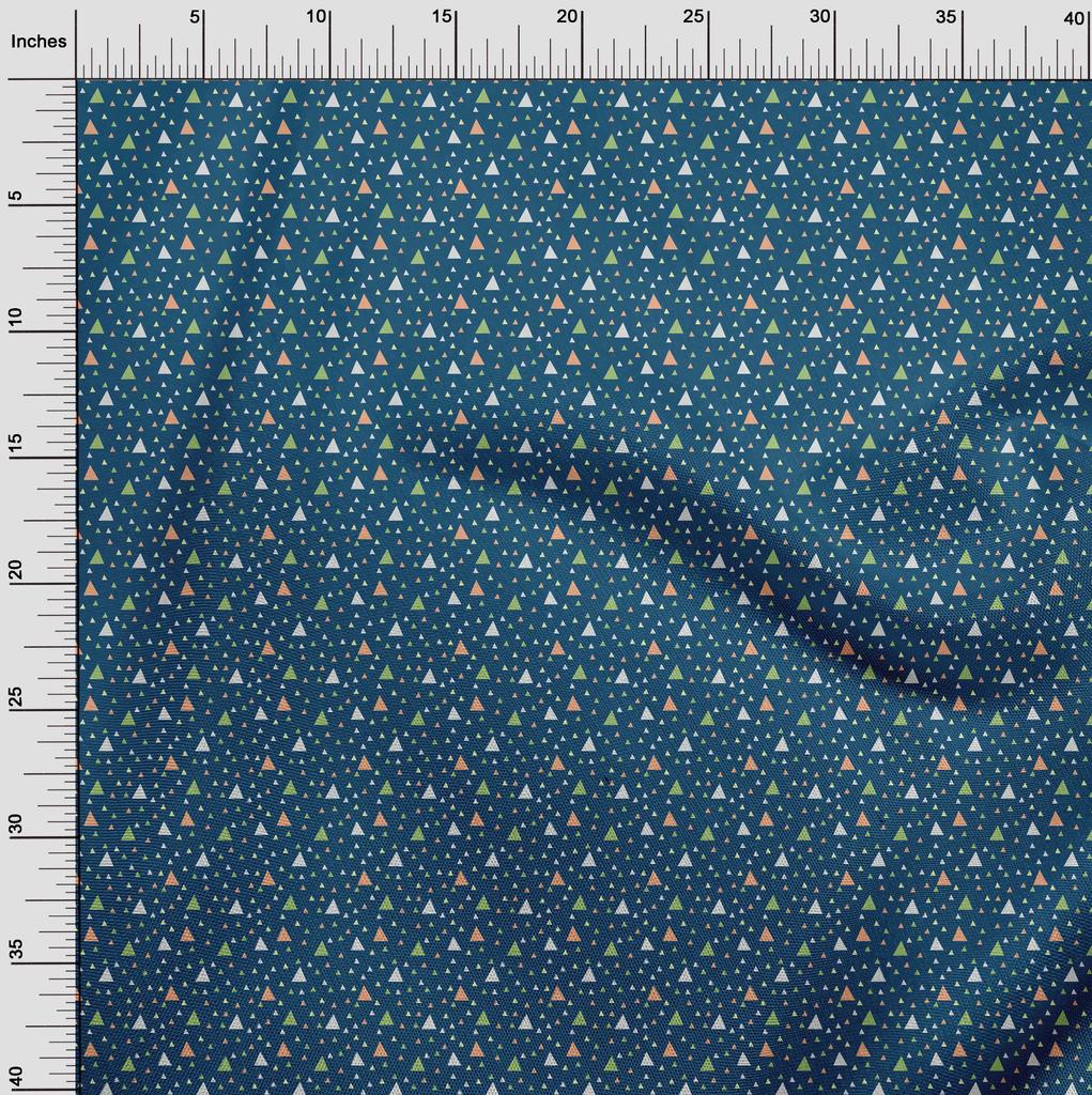 oneOone Cotton Flex Blue Fabric Geometric Sewing Craft Projects Fabric Prints By Yard 40 Inch