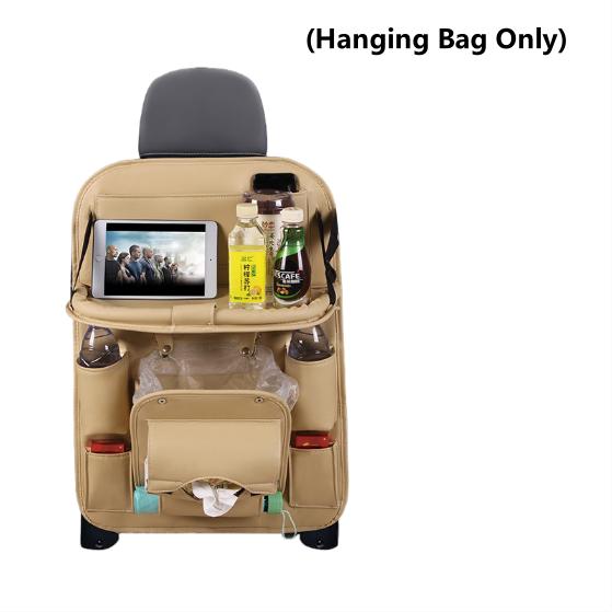 Multifunctional Car Trunk Hanging Bag Seat Back Organizer With Dining Table Tray Interior Accessories For Garbage And Storage