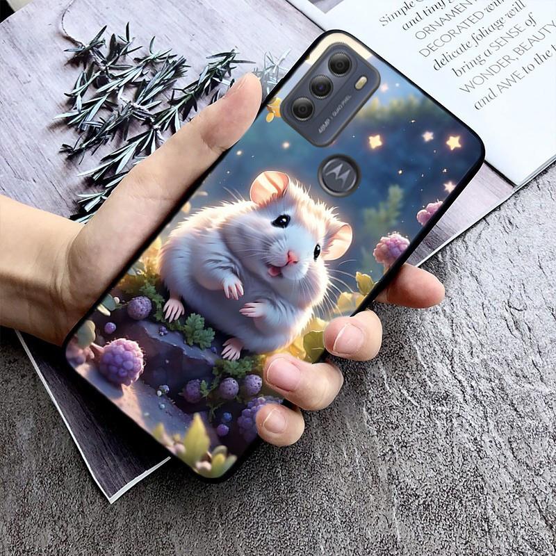 Cute Hamster Phone Case For Moto G84 G04 G22 G31 G32 G42 G52 G10 G20 G30 G60 G13 G14 G50 G100 G73 G23