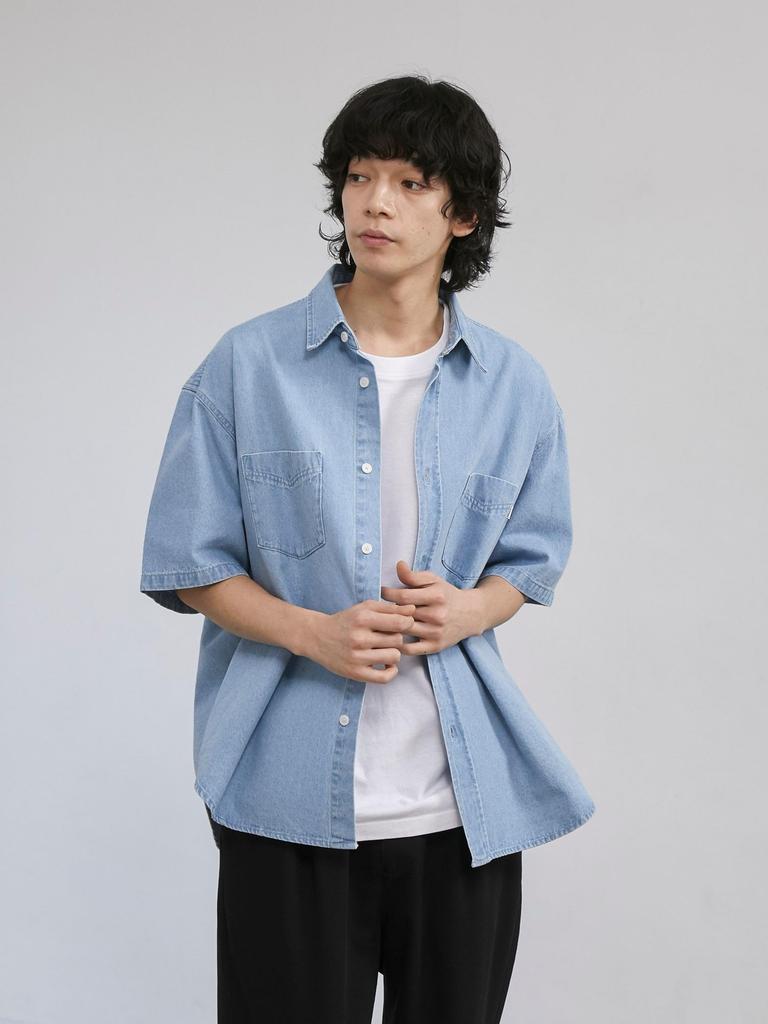 Cohen C.DENIMS Denim Loose Shirt, 75156030138, 7150, LT.BLUE (71), Medium