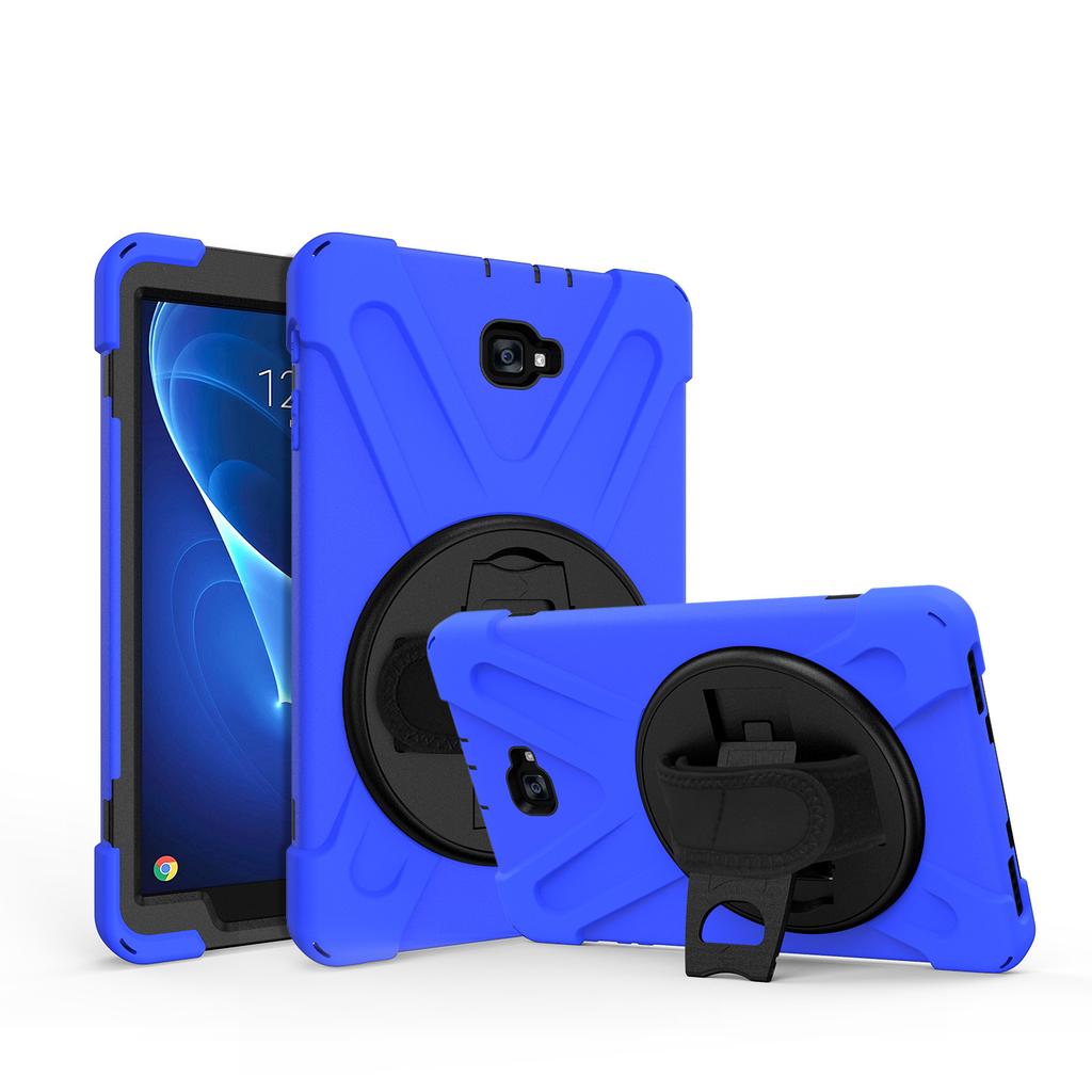 Suitable for Samsung SM-T580 Pirate King Hand Strap Stand Tablet Protective Case T585 Silicone Protective Shell