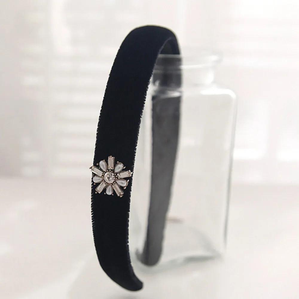 J Lauren Flower Cubic Casting Velvet Hairband H0690