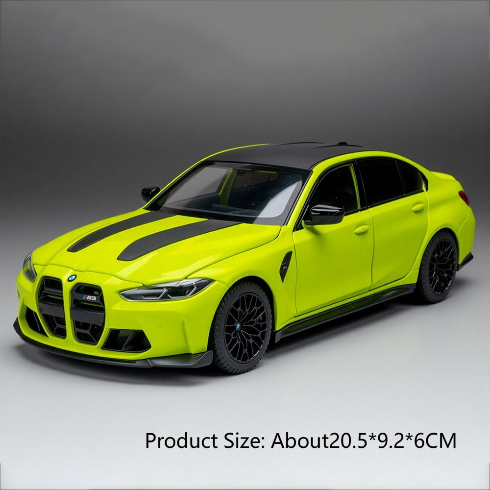 Scale 1:24 325li M3 Model Car Toy Doors Opened Pull Back Miniature Models Sound Light Front Wheel Steer Cars Desktop Decoration