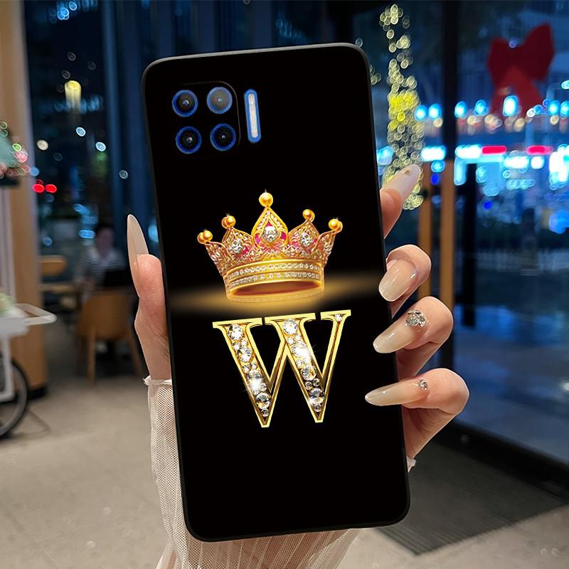Initial Letter Couple Crown Phone Case For Motorola Moto G 5G Plus Bumper Silicone Black Case Protective Shockproof Soft Cover