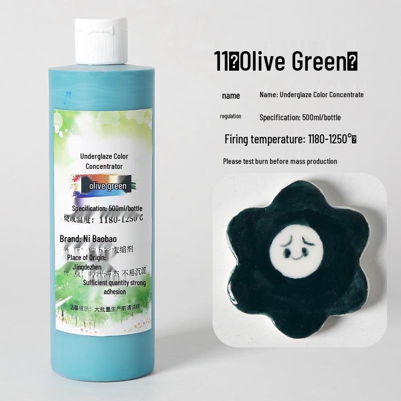 Ceramic Underglaze Concentrate 500ml – Medium Temp Pigment for Pottery Painting