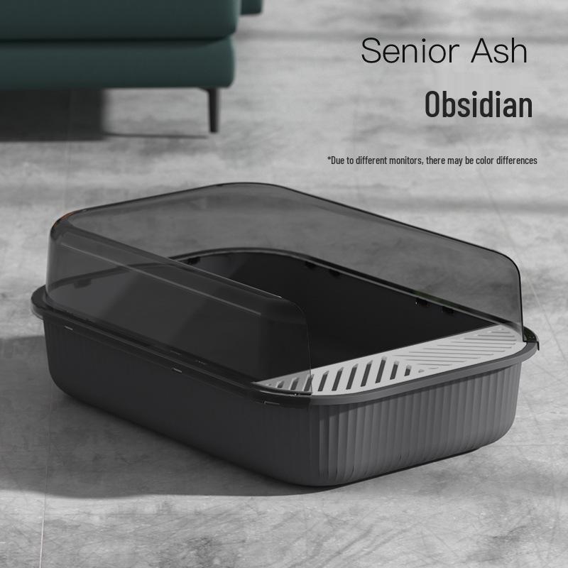 Extra Large Anti-Splash Cat Litter Box with Free Scoop