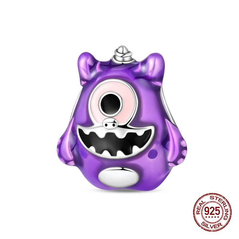 Copper Charms Fits Charm 3Mm Original Bracelet Necklace Womens Blue And Green Monster Charm Beads Diy Fine Jewelry Gifts