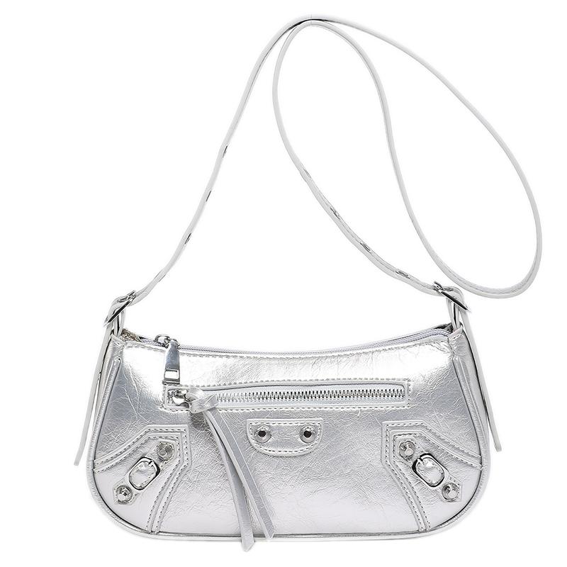 Women's PU Leather Shoulder Bags  Small Rivet Messenger Bags for Ladies  High Quality Casual Crossbody Bag  Fashion