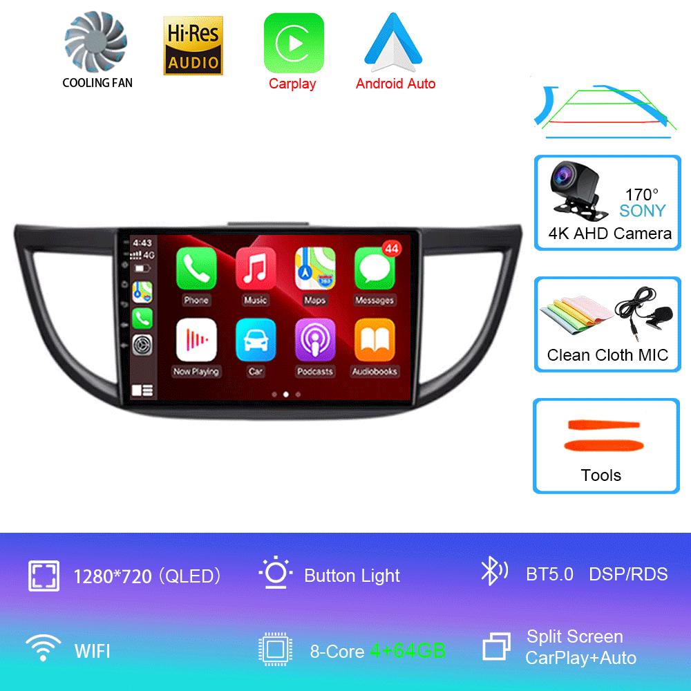 Car Radio Android 14 WIFI Navigation For Honda CRV CR-V 2011 2012 2013 2014 2015 2016 Multimedia Player Wireless Carplay Stereo