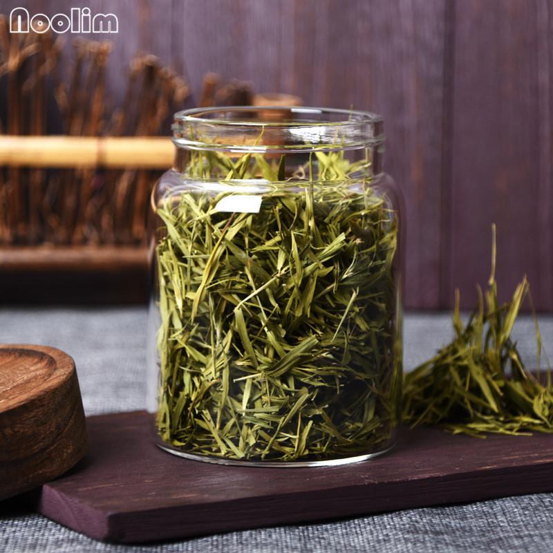 Solid Color Glass Storage Bottle with Wooden Lid – Sealed Container for Grains, Dried Fruit, Spices & Tea