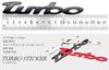 Grandios GD-TBST-SV Car Sticker, Cool, Stylish, General Purpose, Turbo, 3D, Car Decal, Seal, Letter, Logo, Double-Sided Tape