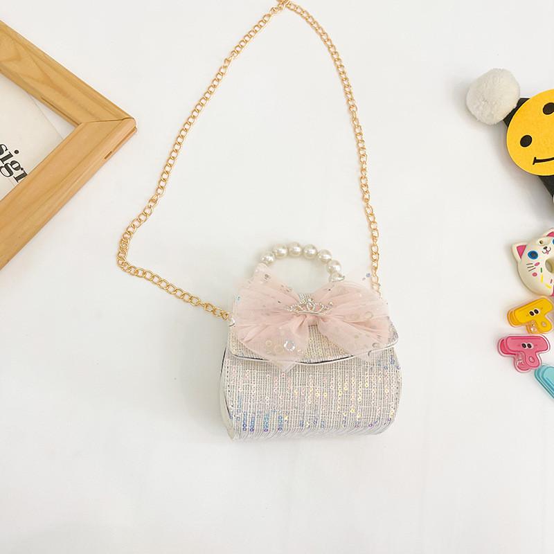 Adorable Mini Canvas Children's Crossbody Bag With Cute Bow And Chic Design