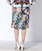 Greedius Spade Print Pleated Midi Skirt