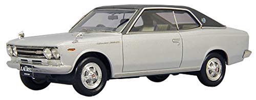 ENIF 1/43 Scale Nissan Laurel 2000GX 2-Door Hardtop 1970 Model in Grand Silver with Leather Top (Assembled)
