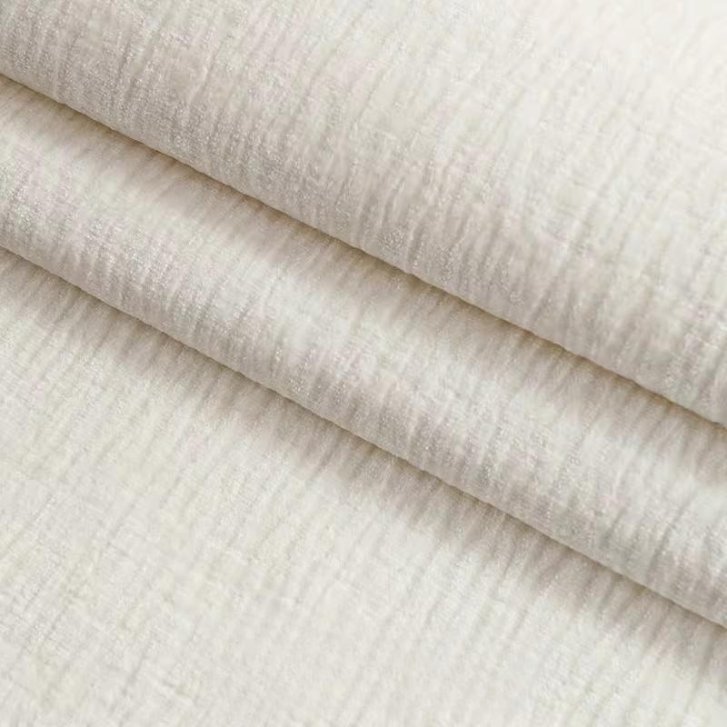 Thickened Plain Chenille Fabric Jacquard for Sewing Curtains Sofacovers Sewing Striped Pattern Textile Skin-friendly Textured