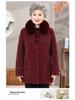Elderly Women's Mid-Length Winter Coats: Cotton Padded, Fleece-Lined Outerwear