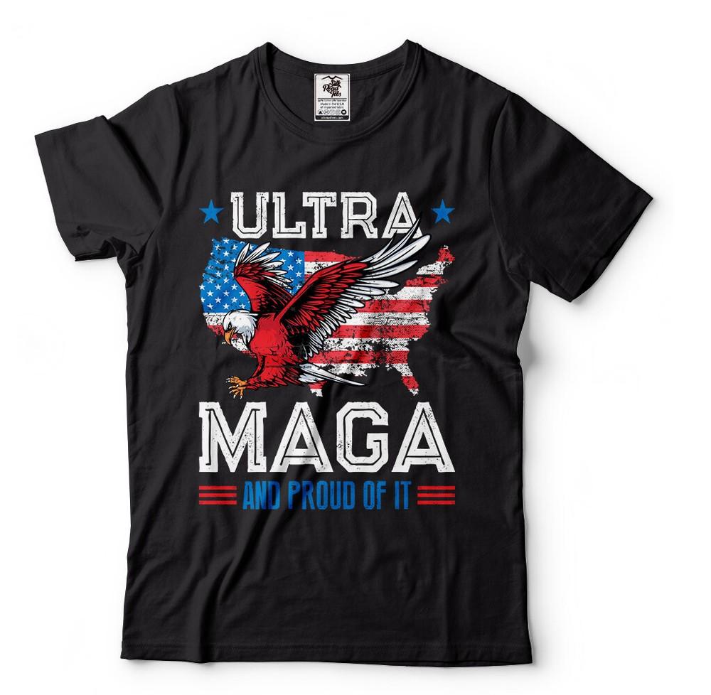 Ultra MAGA American Flag Political Shirts Anti Biden Trump 2024 Trump Shirts