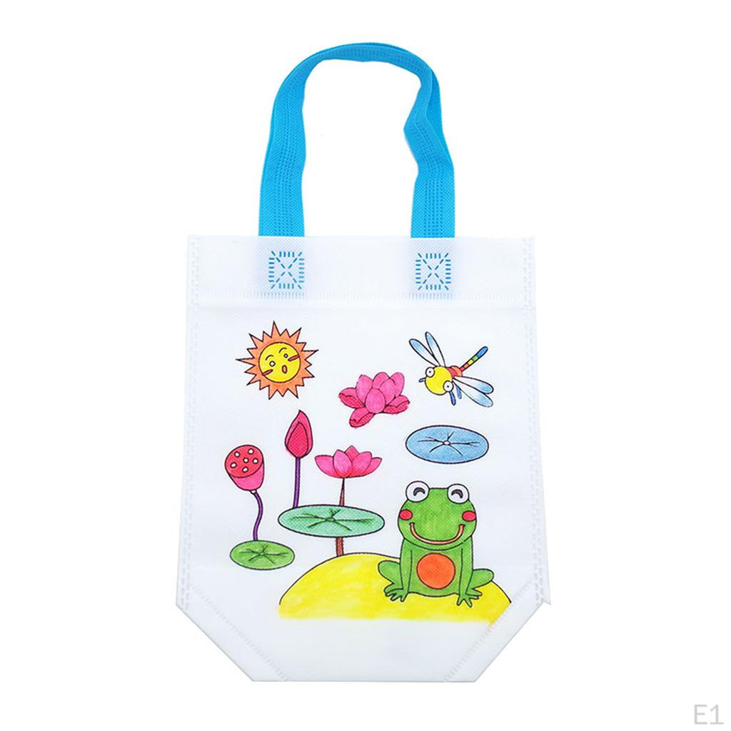 Colorful Graffiti Bags with Painting Pens, Tote Party Favors for Halloween,Christmas,,Donate