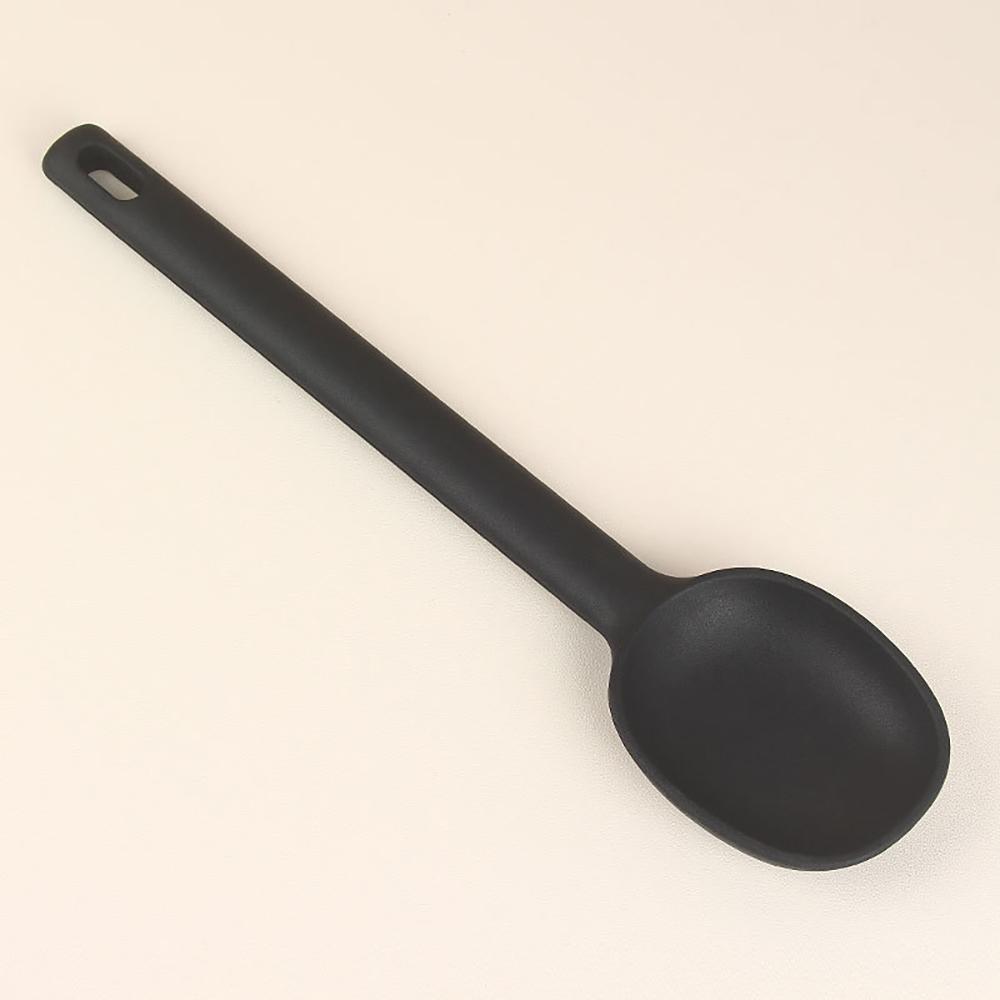 1 ks Silikonová salátová míchací lžíce Tepelně odolná Mělká polévková lžíce Nepřilnavá nádoba Kuchyňské pečicí nářadí