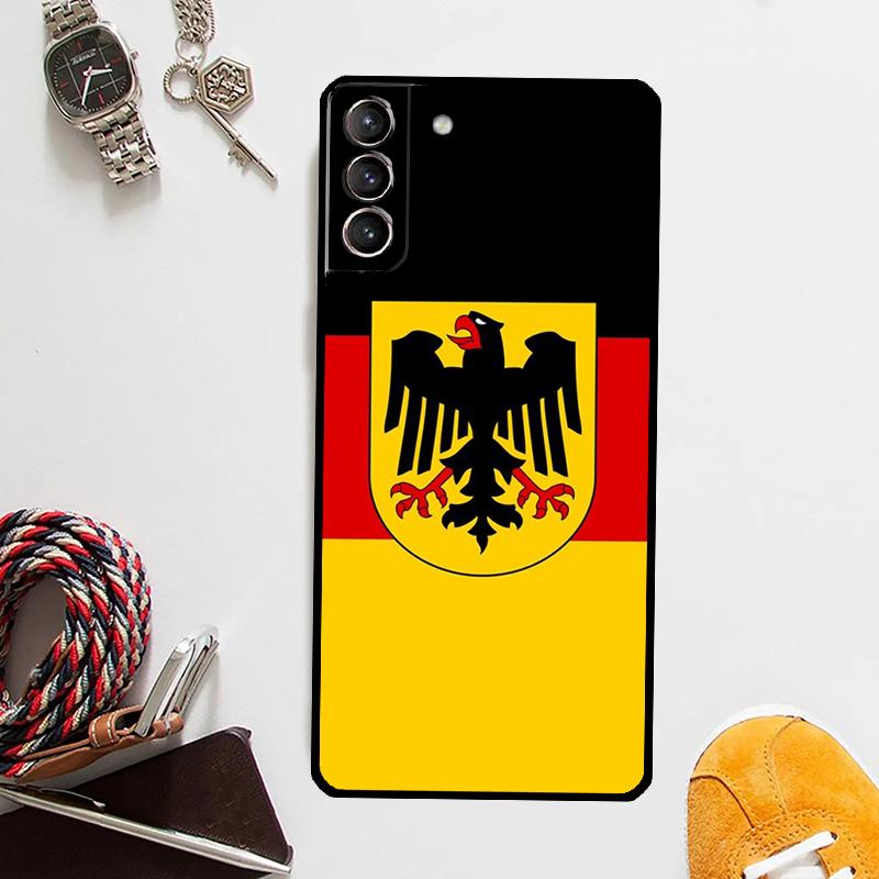 Deutschland Flagge Emblem Hülle Für Samsung Galaxy S24 Ultra S23 S22 S21 S20 Plus Note 10 Note 20 S9 S10 S21 FE Abdeckung