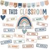 4E's Novelty 36 Pcs “in This Classroom You Are” Boho Classroom Bulletin Board Sets, Boho Motivational Bulletin Board Decorations with Rainbow, &