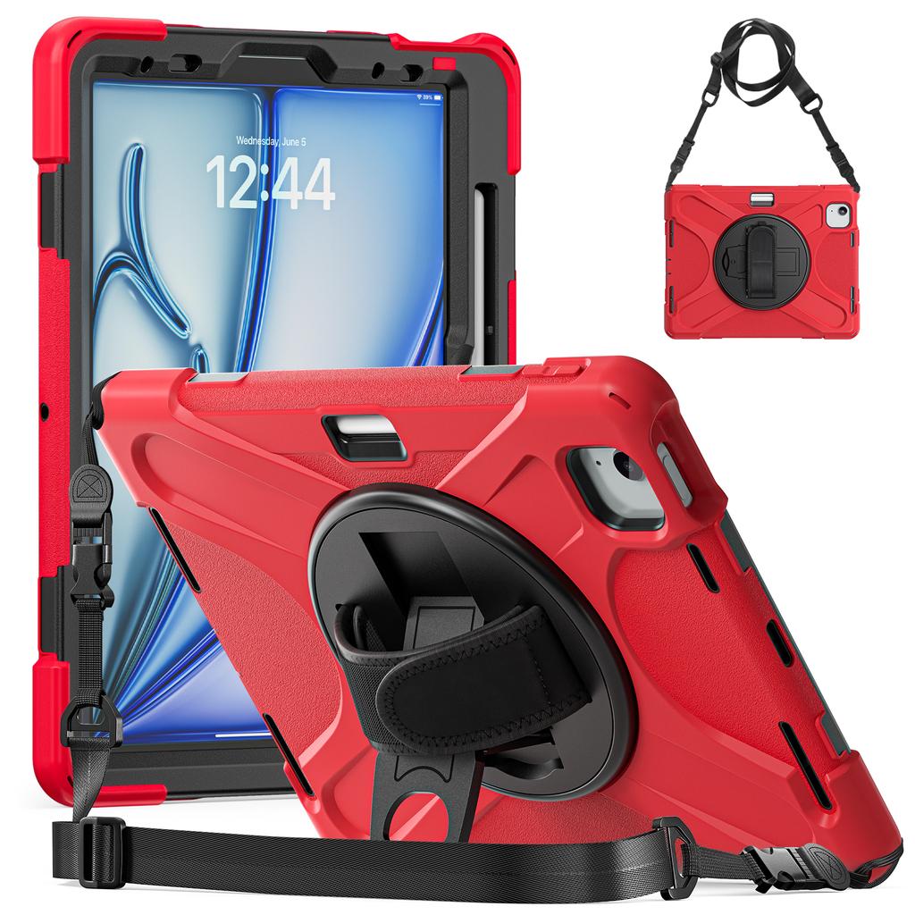 Heavy Duty New Design Silicone Shockproof Case With Pen Holder Protective Tablet Cover Case for iPad Air 11 M2 11inch 2024