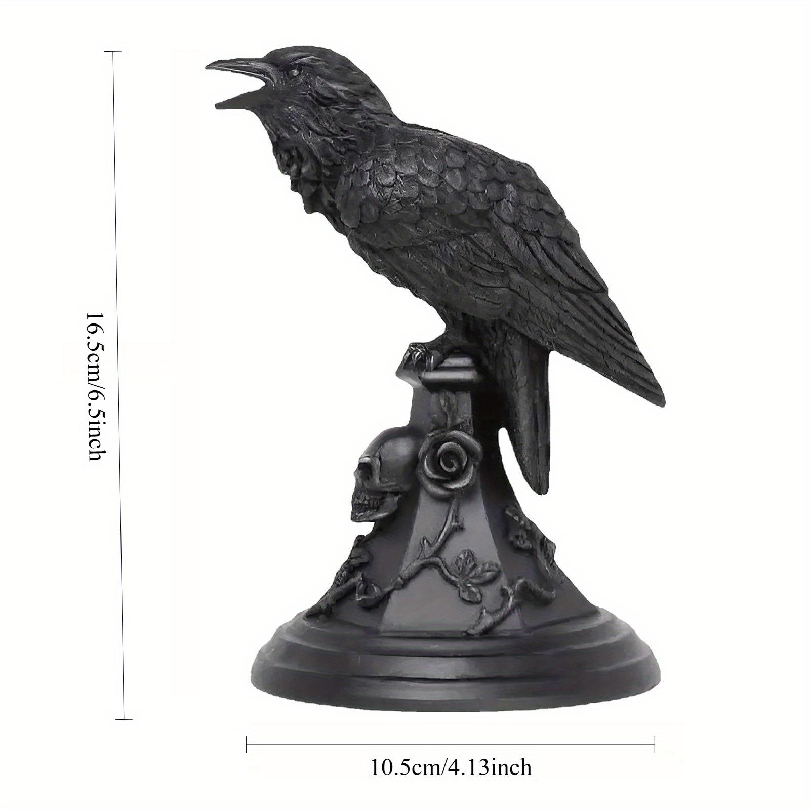 

1Pc Owl Crow Halloween Gothic Black Candle Holder Resin Crafts Ornaments for Home Festival Wedding Party Desktop Decoration, Halloween Christmas Gift B
