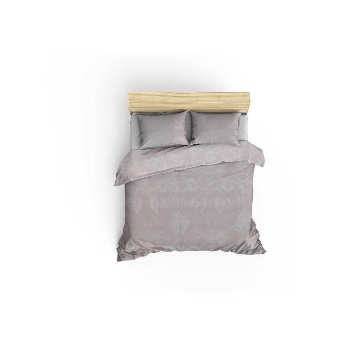 Bed Linen Set - 1 Duvet Cover 220 X 240 Cm + 2 Pillowcases 60 X 60 Cm - 65% Cotton, 35% Polyester - Mink