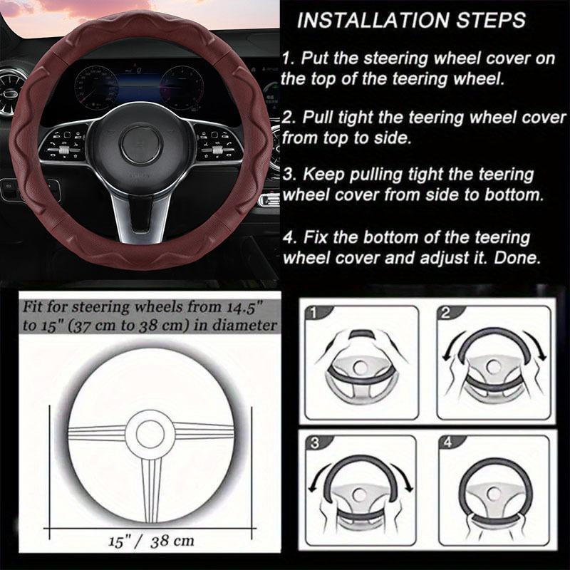 Premium Perforated PU Leather Steering Wheel Cover – Non-Slip & Durable, All-Season Universal, O-Shape/D-Shape Options