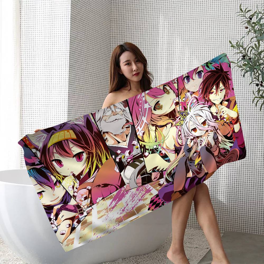 Game No Game No Life Big Microfiber Beach Towels Quick Dry Towel Sand Beach Towels Pool Towel for Travel Swim Pool Yoga