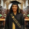 Class Of 2026 Graduation Sash Black White Glitter Graduation Sash Belts Unique Congratulations Straps Academic Commencement Gift