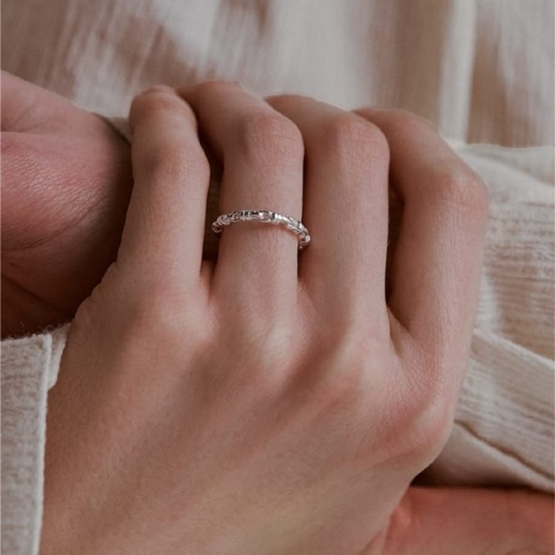 SIEOR (silver 925) Silver Daily Slim Knot Ring