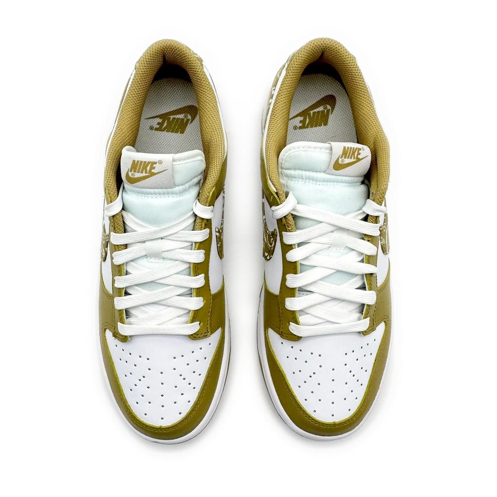 DH4401-104 Nike Dunk Low ESS Barley Paisley White Khaki Brown Beige (Women's)
