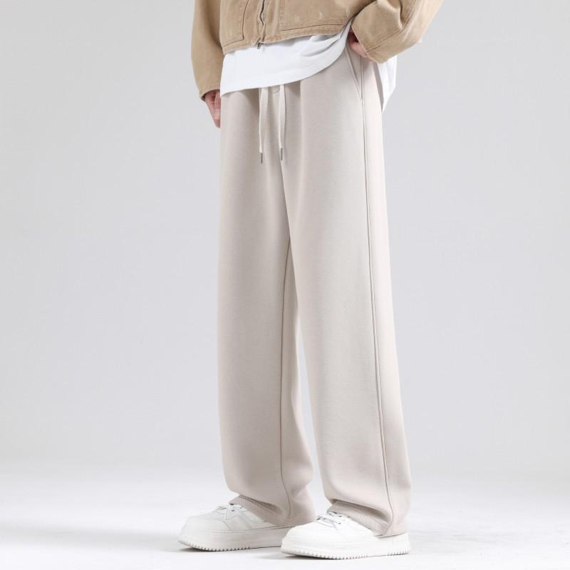 

2025 Men s Wide-Leg Casual Sweatpants: American Straight-Leg Trousers for Spring & Autumn 3XL (175-190 jin)