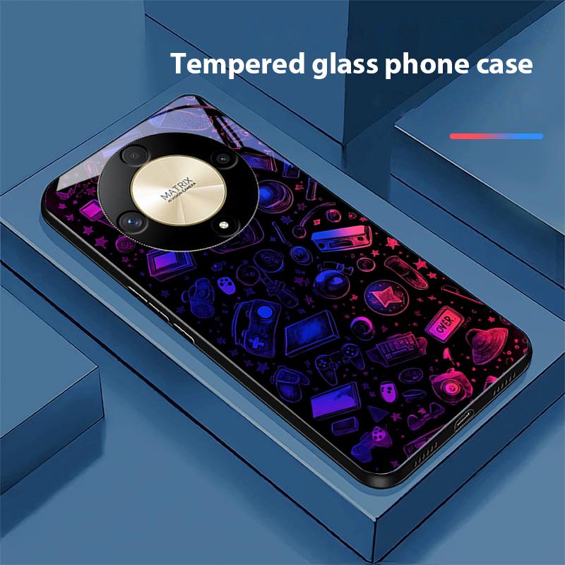 

Dream Space Black For Honor Magic 6 50 70 90 Lite X7b 200 Pro Nova 10 Nova 5T X6 P30 Pura 70 Ultra Tempered Glass Phone Case For honor X6