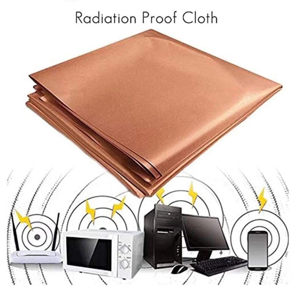Gold RFID Shielding Block Copper Polyester Conductive Copper Fabric New Anti-Radiation Cloth