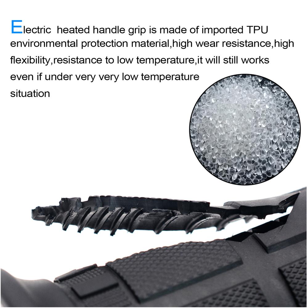 2pcs 22mm Motorcycle ATV Hand Heated Grips Molded Grips Warmer w/USB Adjustable