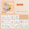 Cartoon Coloring Watercolor Small Cube, Acrylic Marker Coloring Line Draft, Student Thickened Decompression Drawing Book