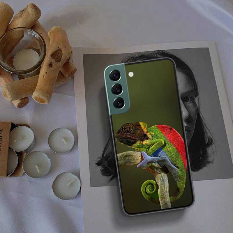 

Чехол для телефона с изображением хамелеона и дикой природы для Samsung Galaxy A12 A22 A32 A42 A52 A72 A54 A34 A24 A14 A73 A53 A33 A23 A13 5G F52 F62 Co Samsung A22 5G