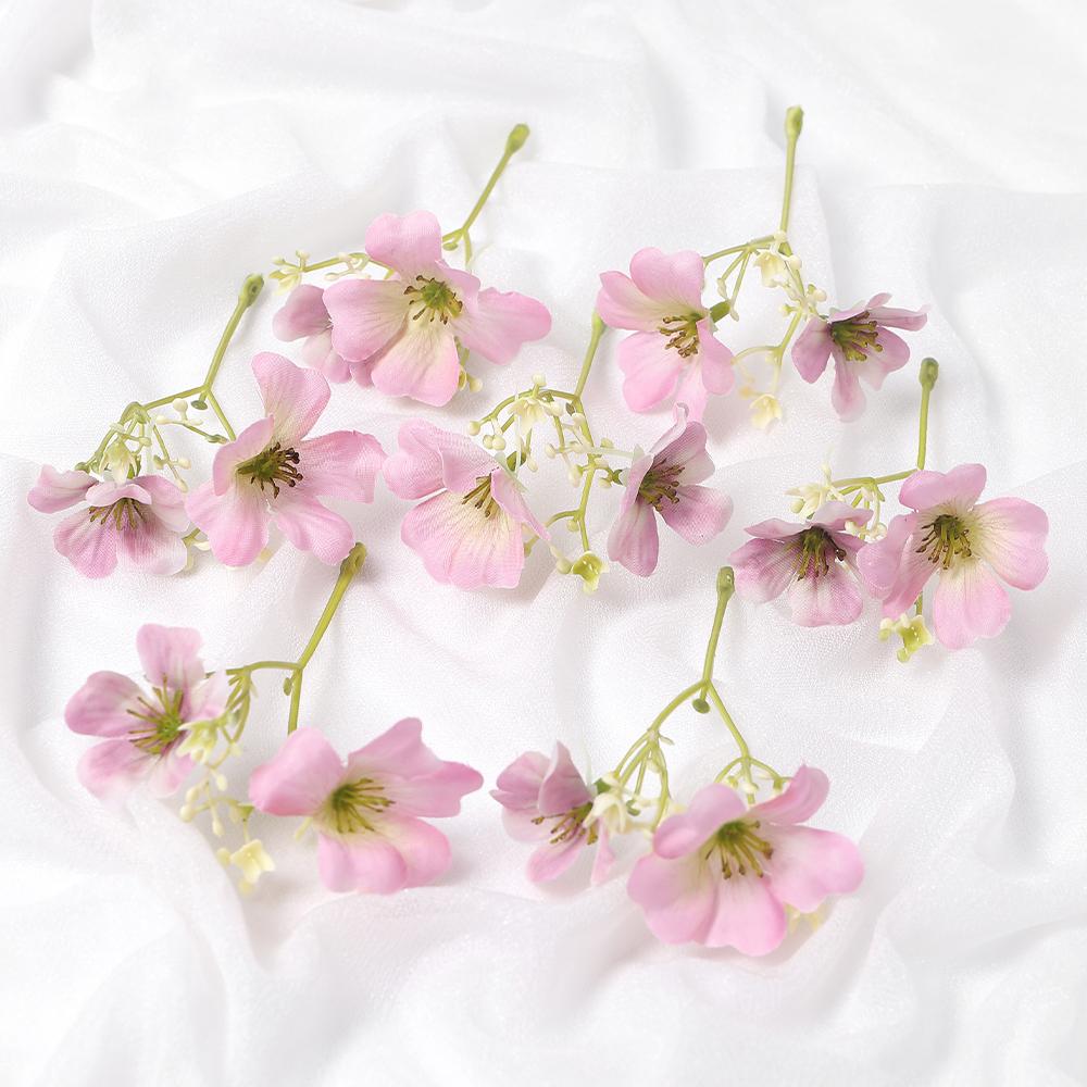 

10/20 шт. Искусственные цветы 10,5 см Искусственные цветы Ветка для домашнего декора Садовое свадебное украшение Подарок Гирлянда Букет Аксессуары 20Pcs розовый