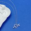 S925 Sterling Silver Arrow Through Heart Necklace for Women - Elegant, Minimalist Design, Perfect Valentine's Day Gift