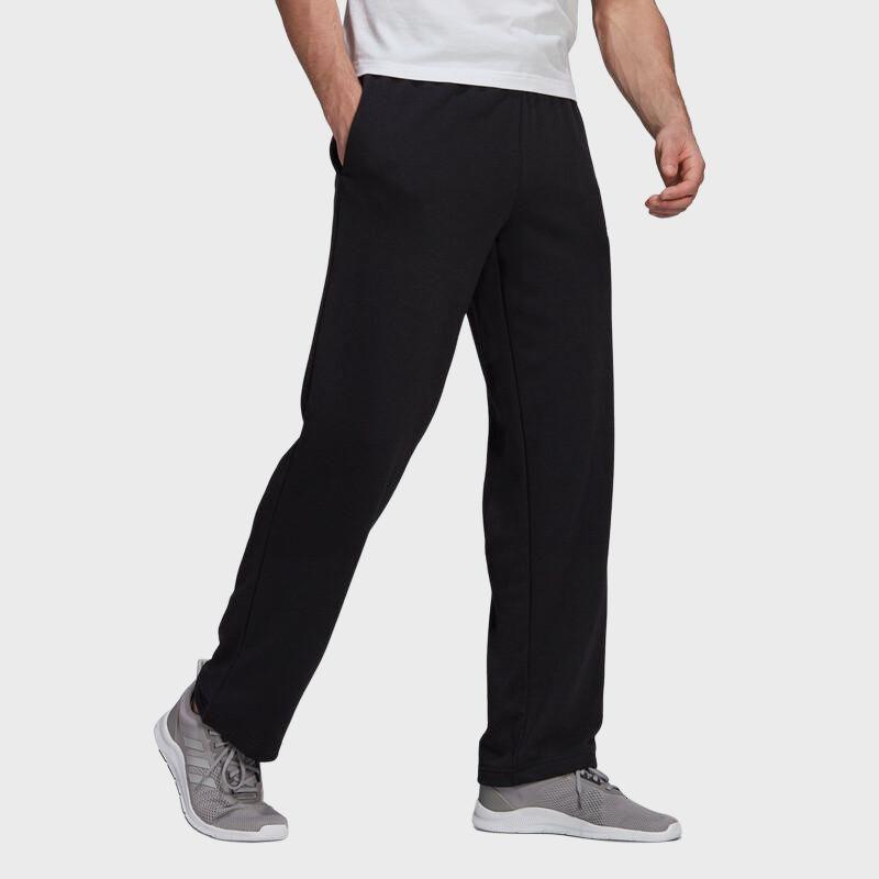Adidas Solid Color Logo Casual Sweatpants With Elastic Waist Men Bottoms Black GK9273