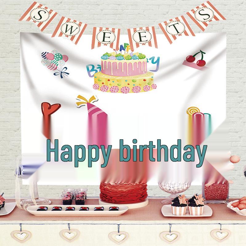Kids' Birthday Backdrop Curtain - Party Poster Photo Props for a Festive Atmosphere