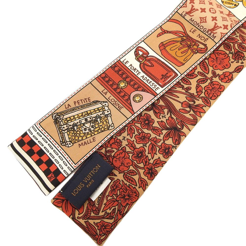 LOUIS VUITTON Bando BB scarf M70856 Judrui Brown / red silk Women Used
