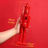 38CM Weihnachtsnussknacker Einfaches Thema Einfarbig Marionette Handgefertigte Dekoration Weihnachten Neujahr Feiertagsparty Dekoration Geschenk