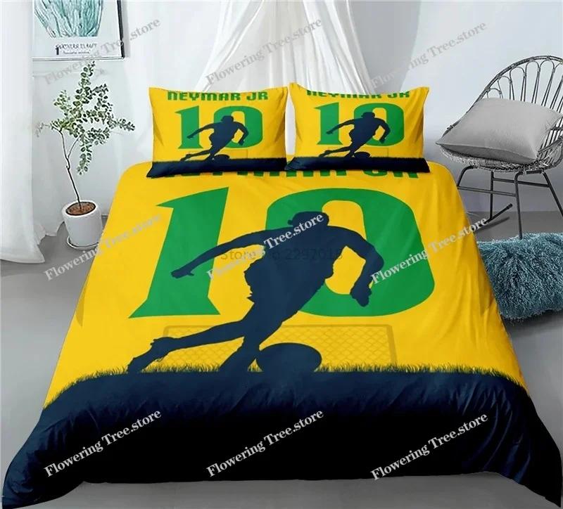 Famous Football Player 3d Bedding Set Football Printed Duvet Cover Set with Pillowcase EuropeAustraliaUSA Twin Queen King Size